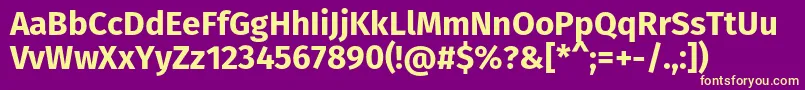 FirasansBold Font – Yellow Fonts on Purple Background