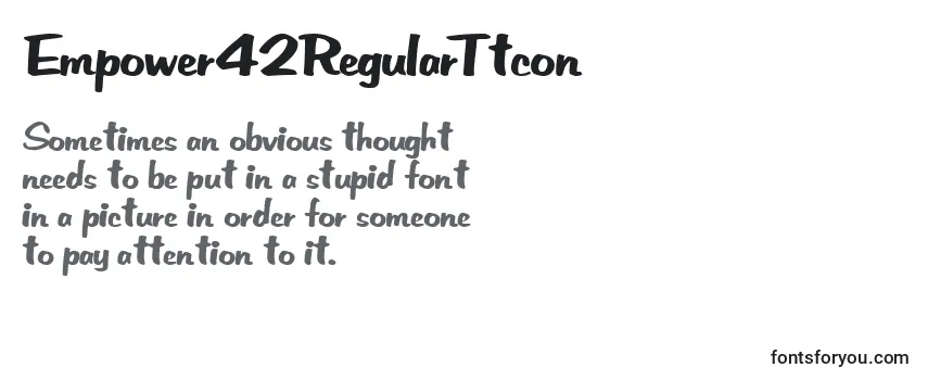 Review of the Empower42RegularTtcon Font