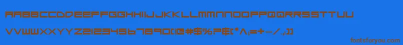 Lgsbe-Schriftart – Braune Schriften auf blauem Hintergrund