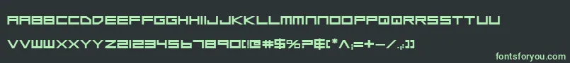 フォントLgsbe – 黒い背景に緑の文字