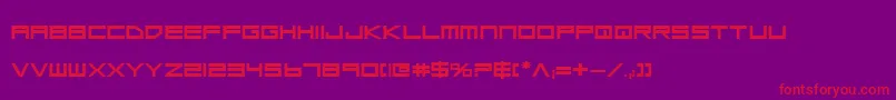 Lgsbe-fontti – punaiset fontit violetilla taustalla