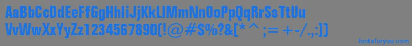 Шрифт FolioBoldCondensedBt – синие шрифты на сером фоне