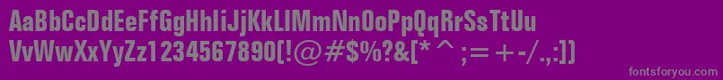 FolioBoldCondensedBt Font – Gray Fonts on Purple Background