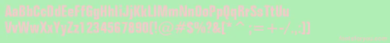 FolioBoldCondensedBt Font – Pink Fonts on Green Background