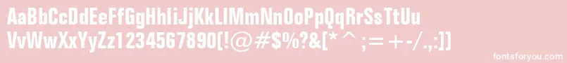 FolioBoldCondensedBt Font – White Fonts on Pink Background