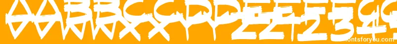 Шрифт FastFlatBrush – белые шрифты на оранжевом фоне