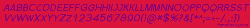 FlorencesansScBoldItalic Font – Purple Fonts on Red Background