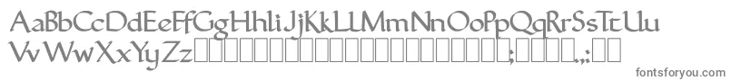 Froman-fontti – harmaat kirjasimet valkoisella taustalla
