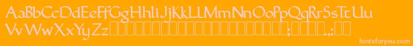 Froman Font – Pink Fonts on Orange Background