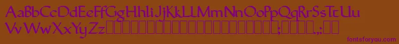 Froman Font – Purple Fonts on Brown Background