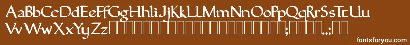 Froman Font – White Fonts on Brown Background