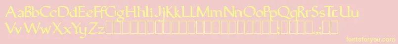 Froman Font – Yellow Fonts on Pink Background