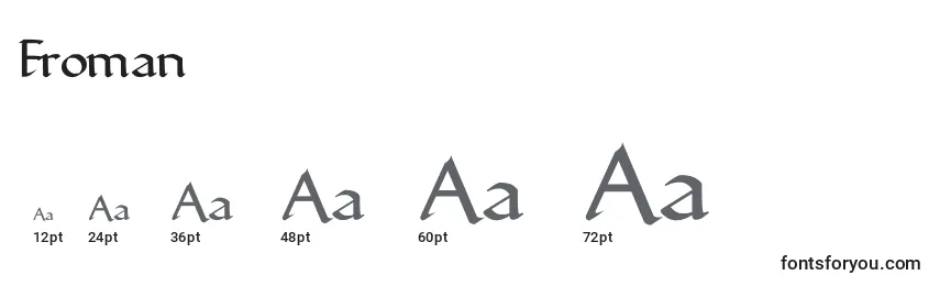Froman Font Sizes