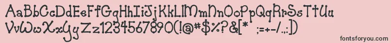 JiSkookumchuck Font – Black Fonts on Pink Background