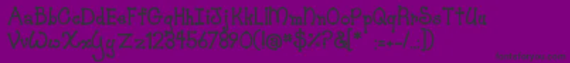 JiSkookumchuck Font – Black Fonts on Purple Background