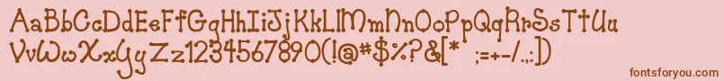 JiSkookumchuck Font – Brown Fonts on Pink Background