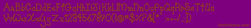 JiSkookumchuck Font – Brown Fonts on Purple Background