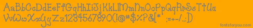 JiSkookumchuck Font – Gray Fonts on Orange Background