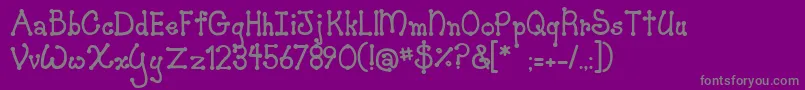 JiSkookumchuck Font – Gray Fonts on Purple Background