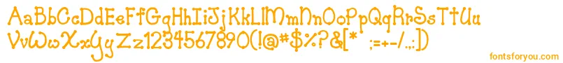 JiSkookumchuck Font – Orange Fonts on White Background