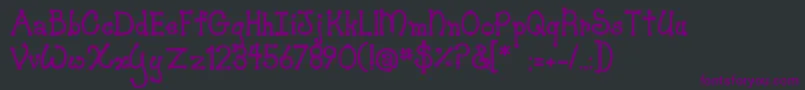 JiSkookumchuck Font – Purple Fonts on Black Background