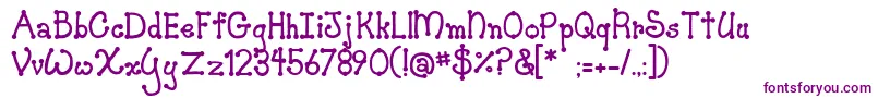 JiSkookumchuck Font – Purple Fonts on White Background