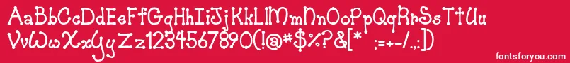 JiSkookumchuck Font – White Fonts on Red Background