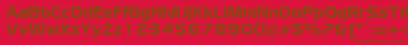 WatfordRegularDb-Schriftart – Braune Schriften auf rotem Hintergrund