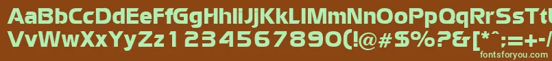 Шрифт WatfordRegularDb – зелёные шрифты на коричневом фоне