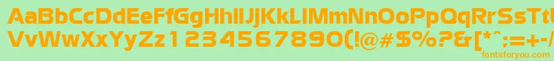 WatfordRegularDb Font – Orange Fonts on Green Background