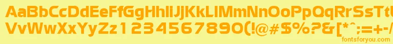 WatfordRegularDb Font – Orange Fonts on Yellow Background