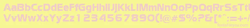 WatfordRegularDb Font – Pink Fonts on Yellow Background