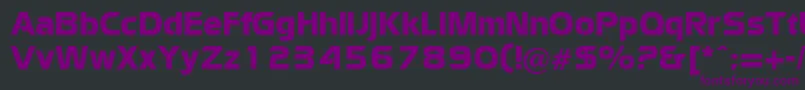 WatfordRegularDb-fontti – violetit fontit mustalla taustalla