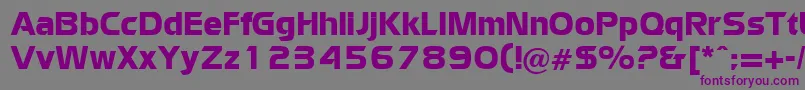 フォントWatfordRegularDb – 紫色のフォント、灰色の背景