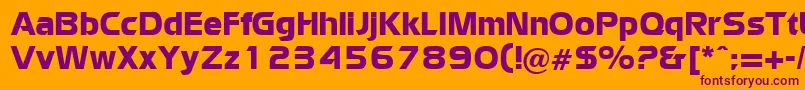 WatfordRegularDb Font – Purple Fonts on Orange Background