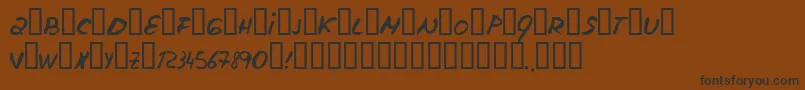 Escudillers Font – Black Fonts on Brown Background