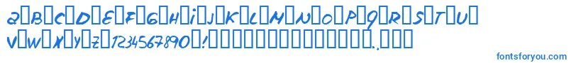 Шрифт Escudillers – синие шрифты
