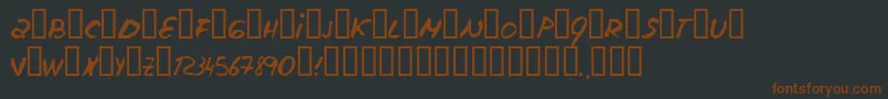 Escudillers-fontti – ruskeat fontit mustalla taustalla