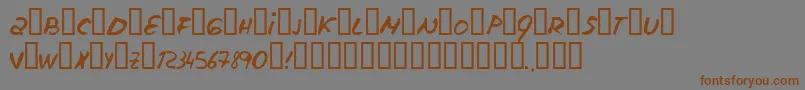 Escudillers-fontti – ruskeat fontit harmaalla taustalla