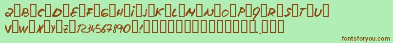 Escudillers-fontti – ruskeat fontit vihreällä taustalla