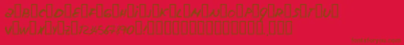 Czcionka Escudillers – brązowe czcionki na czerwonym tle