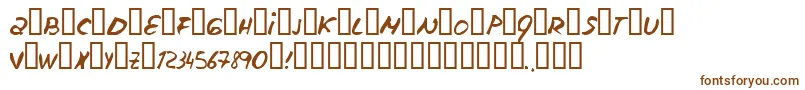 Шрифт Escudillers – коричневые шрифты на белом фоне