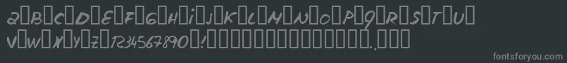 Escudillers-fontti – harmaat kirjasimet mustalla taustalla
