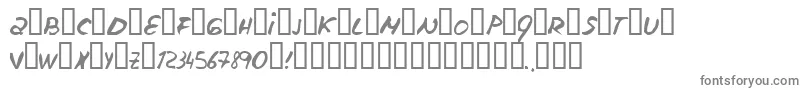 Escudillers-fontti – harmaat kirjasimet valkoisella taustalla