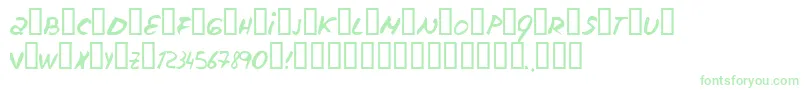 フォントEscudillers – 白い背景に緑のフォント