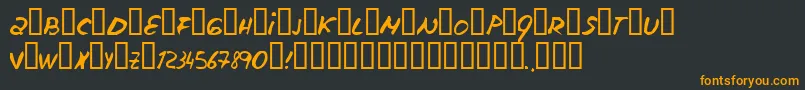 Шрифт Escudillers – оранжевые шрифты на чёрном фоне