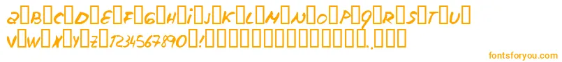 Шрифт Escudillers – оранжевые шрифты на белом фоне