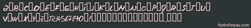 Escudillers-fontti – vaaleanpunaiset fontit mustalla taustalla