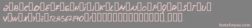フォントEscudillers – 灰色の背景にピンクのフォント