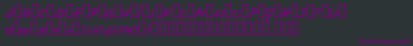 Шрифт Escudillers – фиолетовые шрифты на чёрном фоне